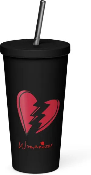 • Womanize • Insulated Tumbler with Straw • Stainless Steel • 20 Oz