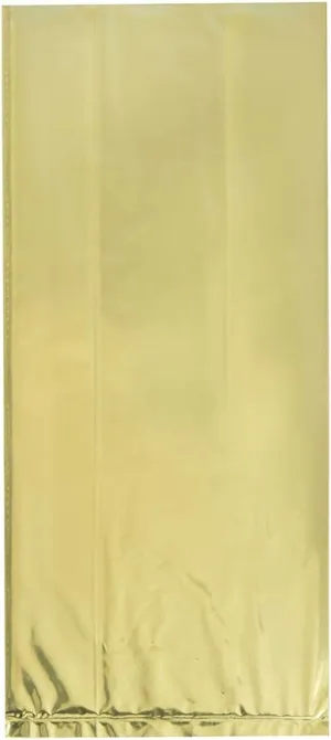 10 Gold Foil Cellophane Gift Bags