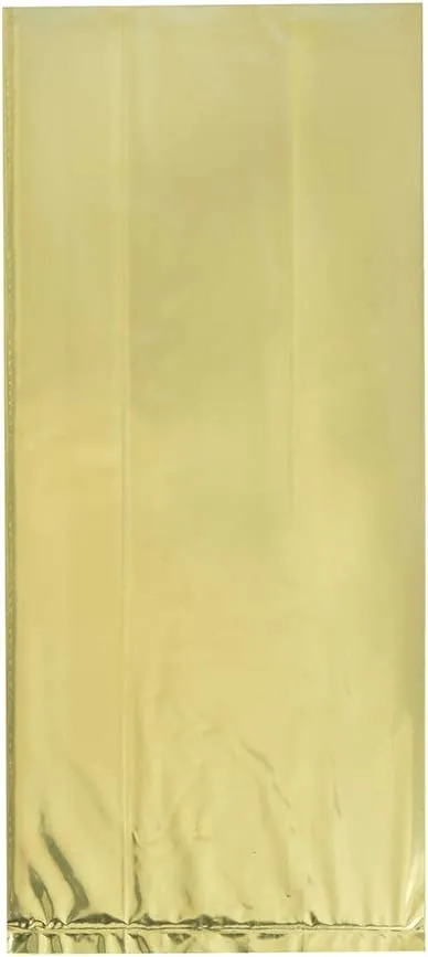 10 Gold Foil Cellophane Gift Bags