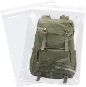 10 Pcs - 18" x 24" Suffocation Warning Self Seal Clear Plastic Poly Bags 1.6 Mil-Permanent Adhesive