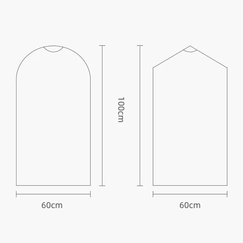 100 Disposable Dust Bags - 60X150Cm - Thick Pe - Transparent Cover