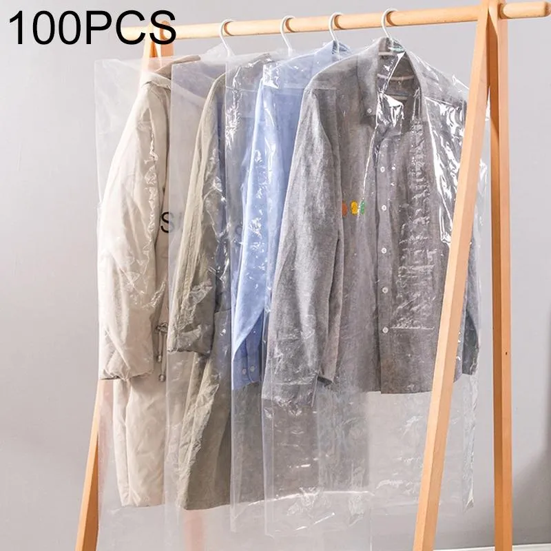 100 Disposable Dust Bags - 60X150Cm - Thick Pe - Transparent Cover
