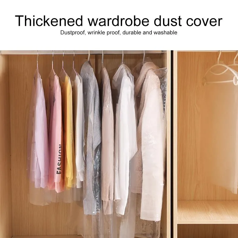 100 Disposable Dust Bags - 60X150Cm - Thick Pe - Transparent Cover