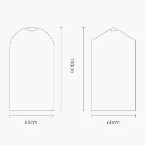100 Disposable Dust Bags - 60X150Cm - Thick Pe - Transparent Cover