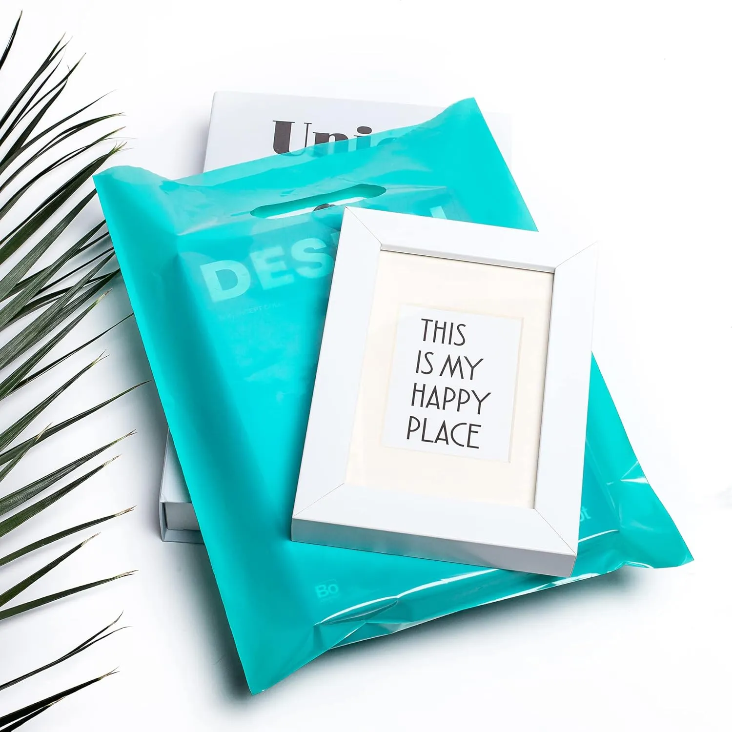 100 Teal Bags for Small Business 9"x12" Perfect For Merchandise And Retail Extra Thick 1.5Mil Glossy Thank You Bags With Handles