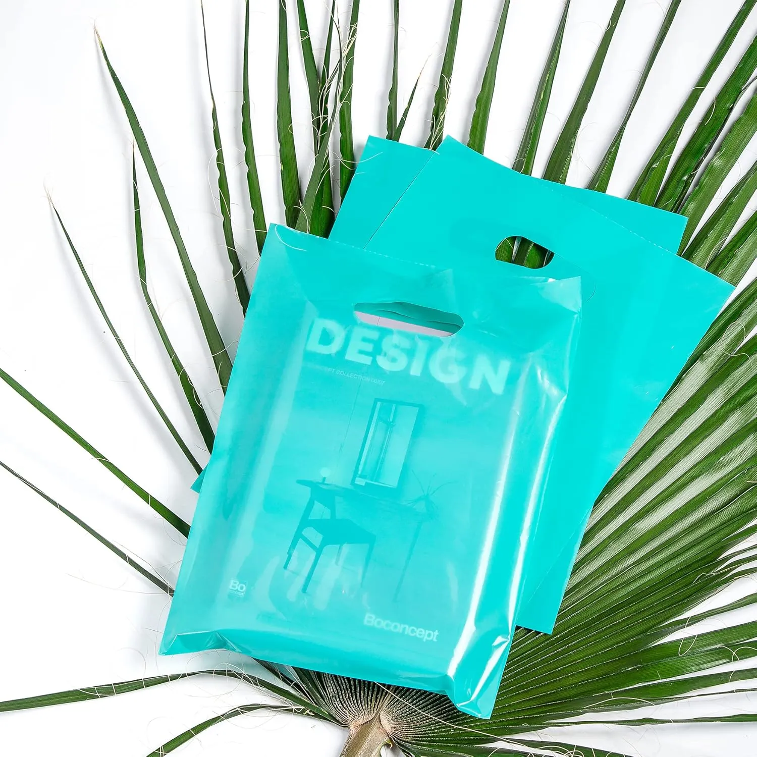 100 Teal Bags for Small Business 9"x12" Perfect For Merchandise And Retail Extra Thick 1.5Mil Glossy Thank You Bags With Handles