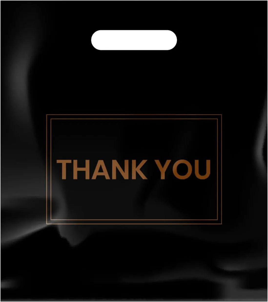 100Pcs 16x18 Inch Thank You Merchandise Bags Plastic Retail Shopping Bags for Stores, Boutique, Party, Gift, Clothes, and More Reusable Plastic Thank You Bags (Black, 2.36mil Thickness)