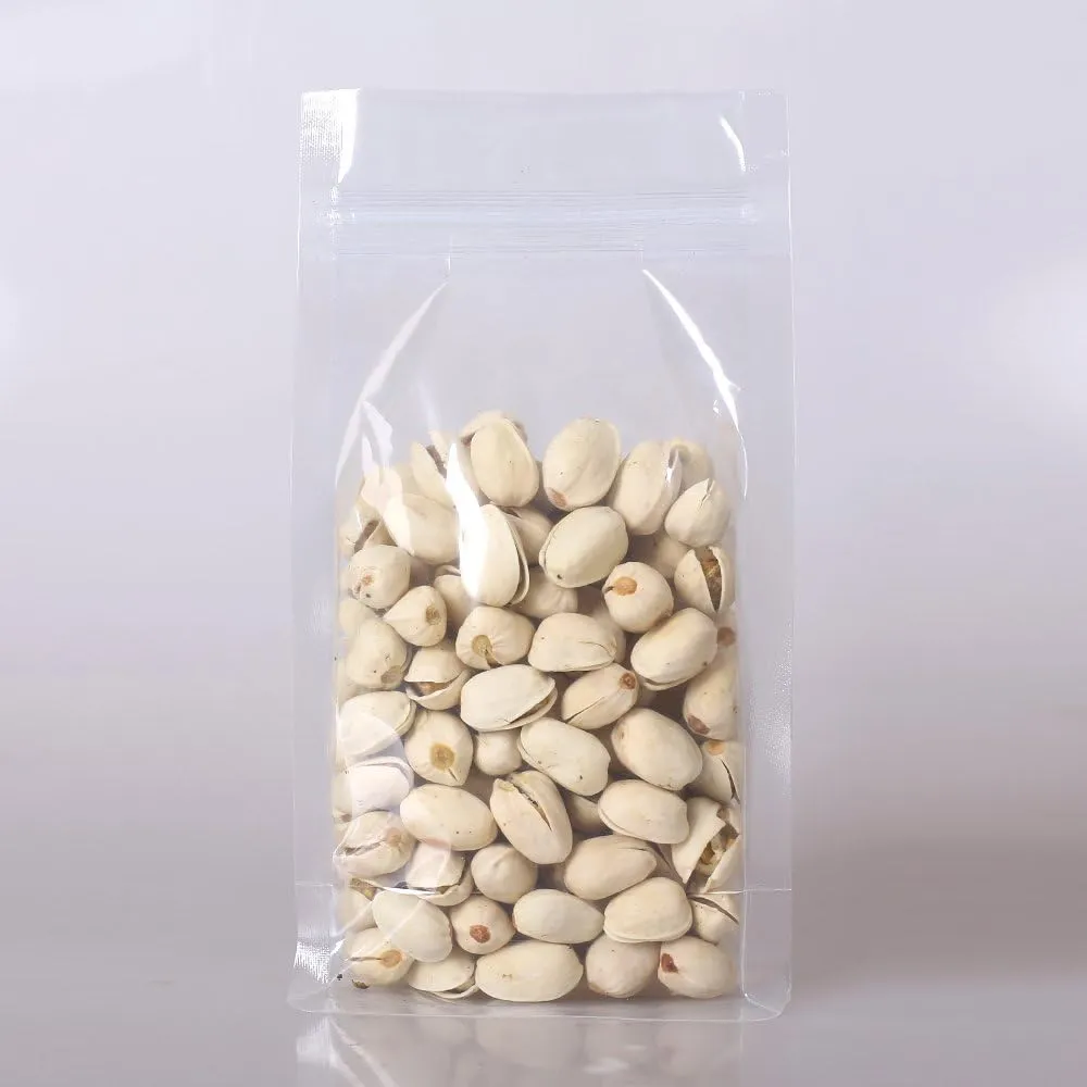 100PCS Clear Transparent Stand-Up Side Gusset Zip Top Seal Bags 10x20 6cm (3.9x7.8 2.3")