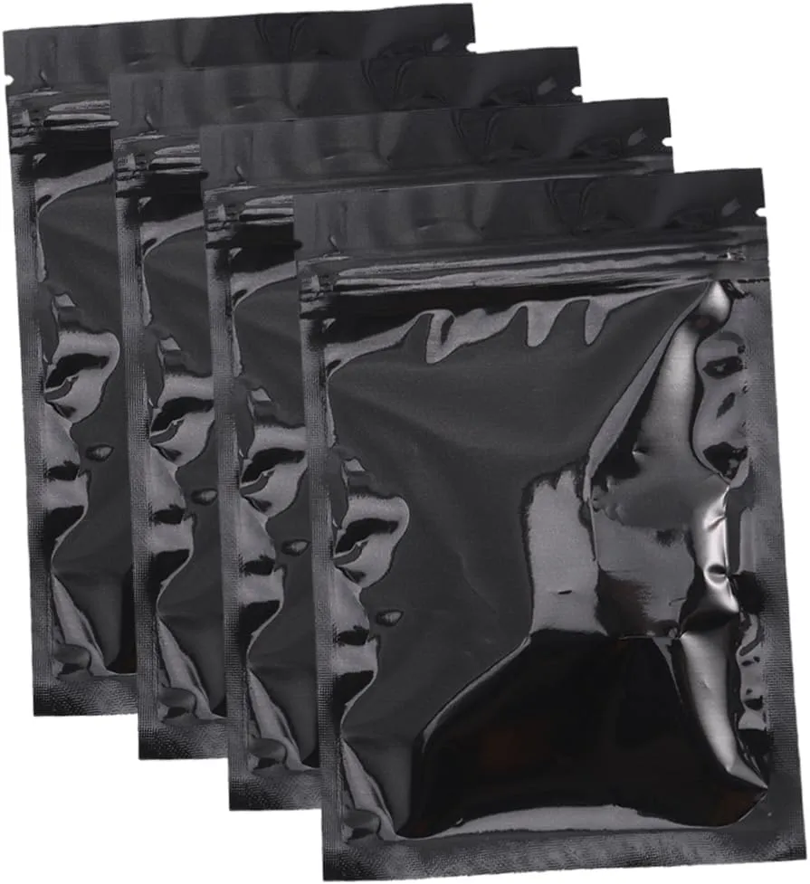 100pcs Food Zipper Zealed Bag Tote Bags Packaging Cooler Dump Grocery Reclosable Pouches Reusable Large Tote Bag Clear Snack Mini Baggies Resealable Zipper Zealed Bag Black