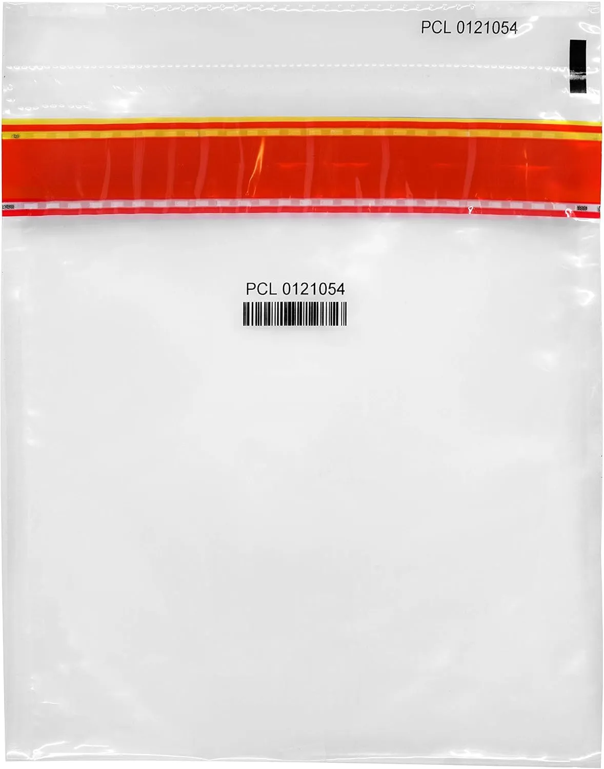 100pk Security Bags, 9"x12" Transparent, Tamper Resistant Closure with Serialized Numbers & Barcode