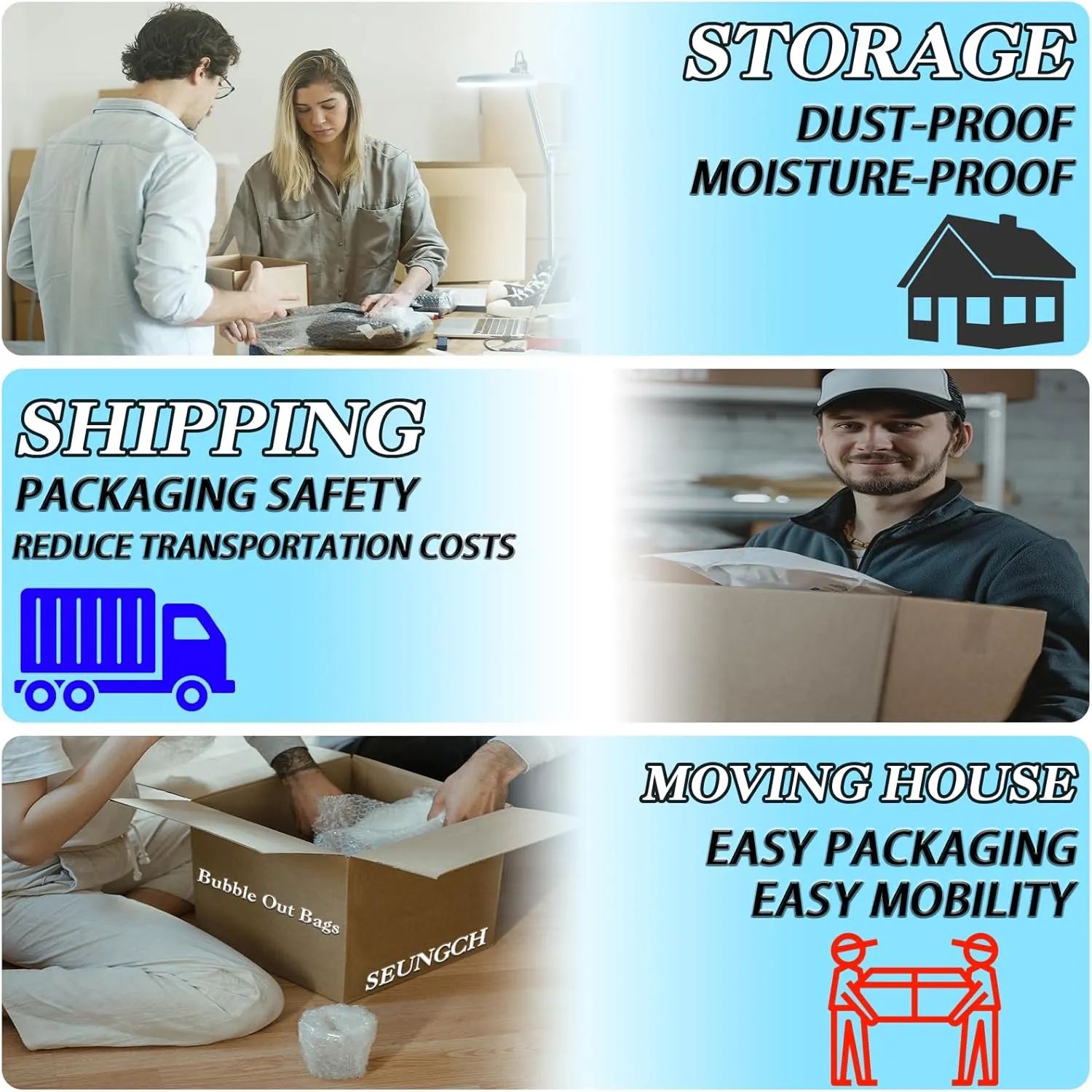 10X12 Inch Bubble Out Bags, 50Pcs Bubble Pouches Warp, double-layered bubble cushioning packaging bags are used for packing, shipping, moving, transportation, and storage.