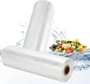12x16 Plastic Produce Bags on a Roll - Clear Plastic Bags for Food, Vegetable, Fruits, Bread, Pet Bags and Grocery Clear Bag- 350 Bags/roll (2 Roll)