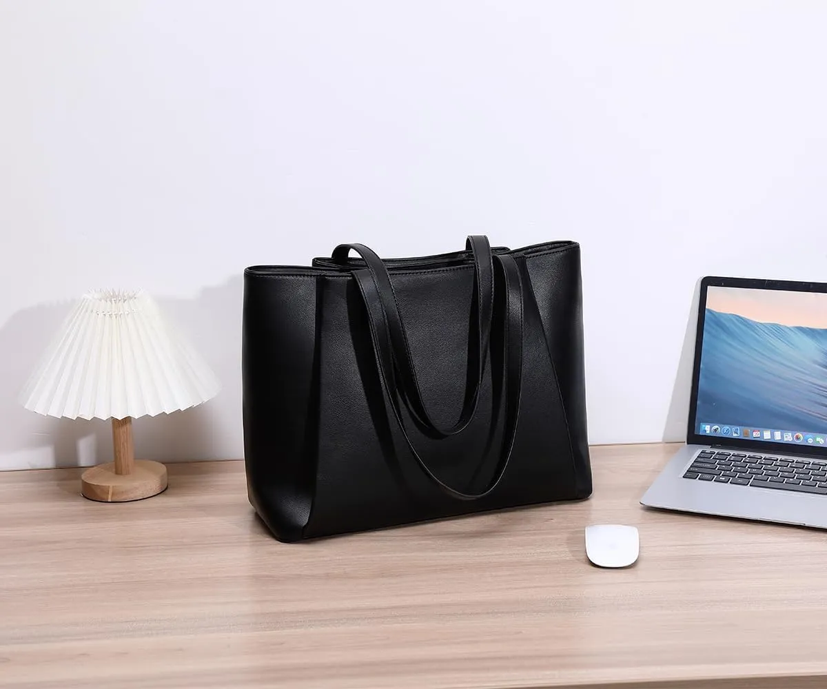 15.6 Inch Work Bags Waterproof Laptop Bag, Large Capacity Office Purse Computer Briefcase Durable Shoulder Bag