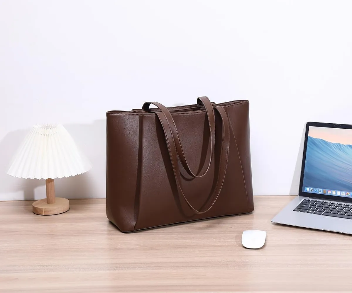 15.6 Inch Work Bags Waterproof Laptop Bag, Large Capacity Office Purse Computer Briefcase Durable Shoulder Bag