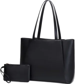 15.6 Inch Work Bags Waterproof Laptop Bag, Large Capacity Office Purse Computer Briefcase Durable Shoulder Bag