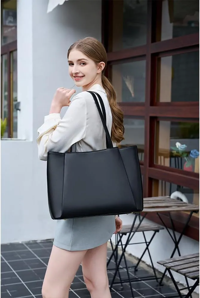 15.6 Inch Work Bags Waterproof Laptop Bag, Large Capacity Office Purse Computer Briefcase Durable Shoulder Bag
