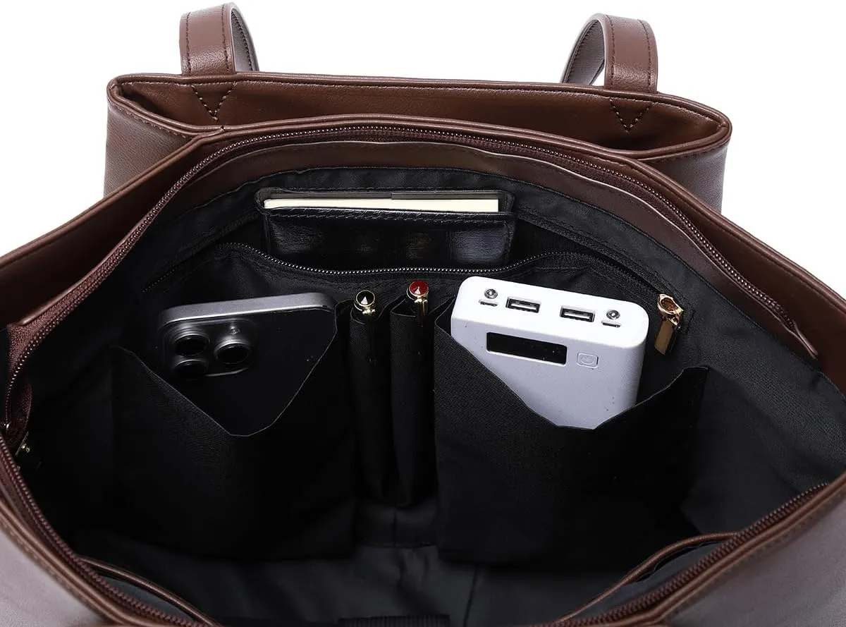 15.6 Inch Work Bags Waterproof Laptop Bag, Large Capacity Office Purse Computer Briefcase Durable Shoulder Bag