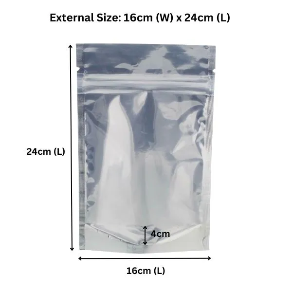 160 x 240mm   40mm Stand Up Aluminium Foil Mylar Zip Lock Bags- Beautiful Aluminium Foil Bag, Buy Alu Foil bags