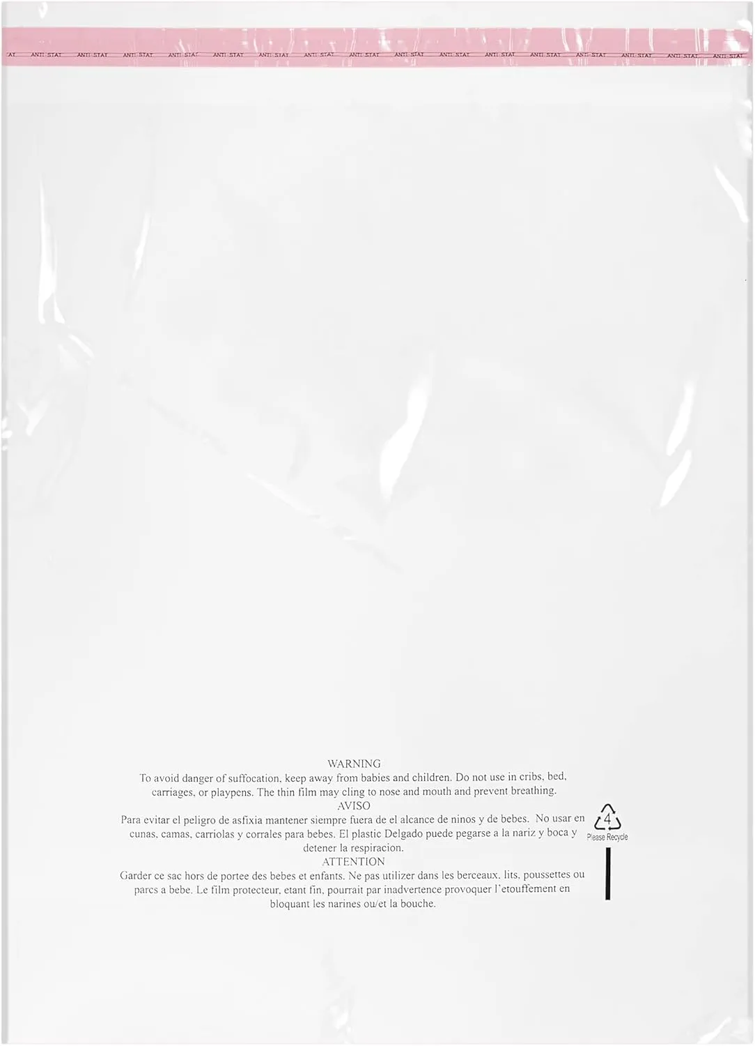 19" X 24" - 100 Pack - Self Seal Poly Bags with Suffocation Warning, with Resealable Adhesive, for Storing, Packaging & Shipping T-Shirts Clothing & More, FBA Compliant - GPI POLY