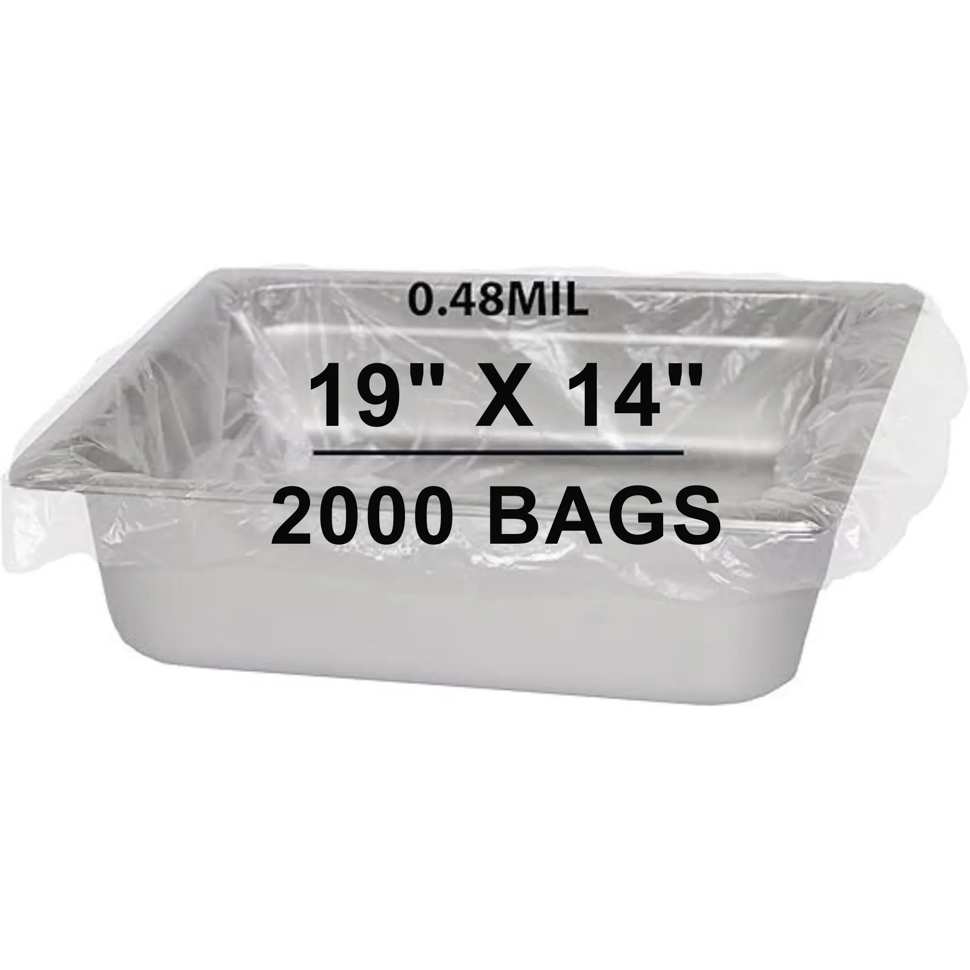 19X14 inches Poly Pan Liners 0.48 Mil Third and Quarter Pans Med and Deep PTL