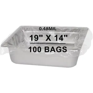 19X14 inches Poly Pan Liners 0.48 Mil Third and Quarter Pans Med and Deep PTL