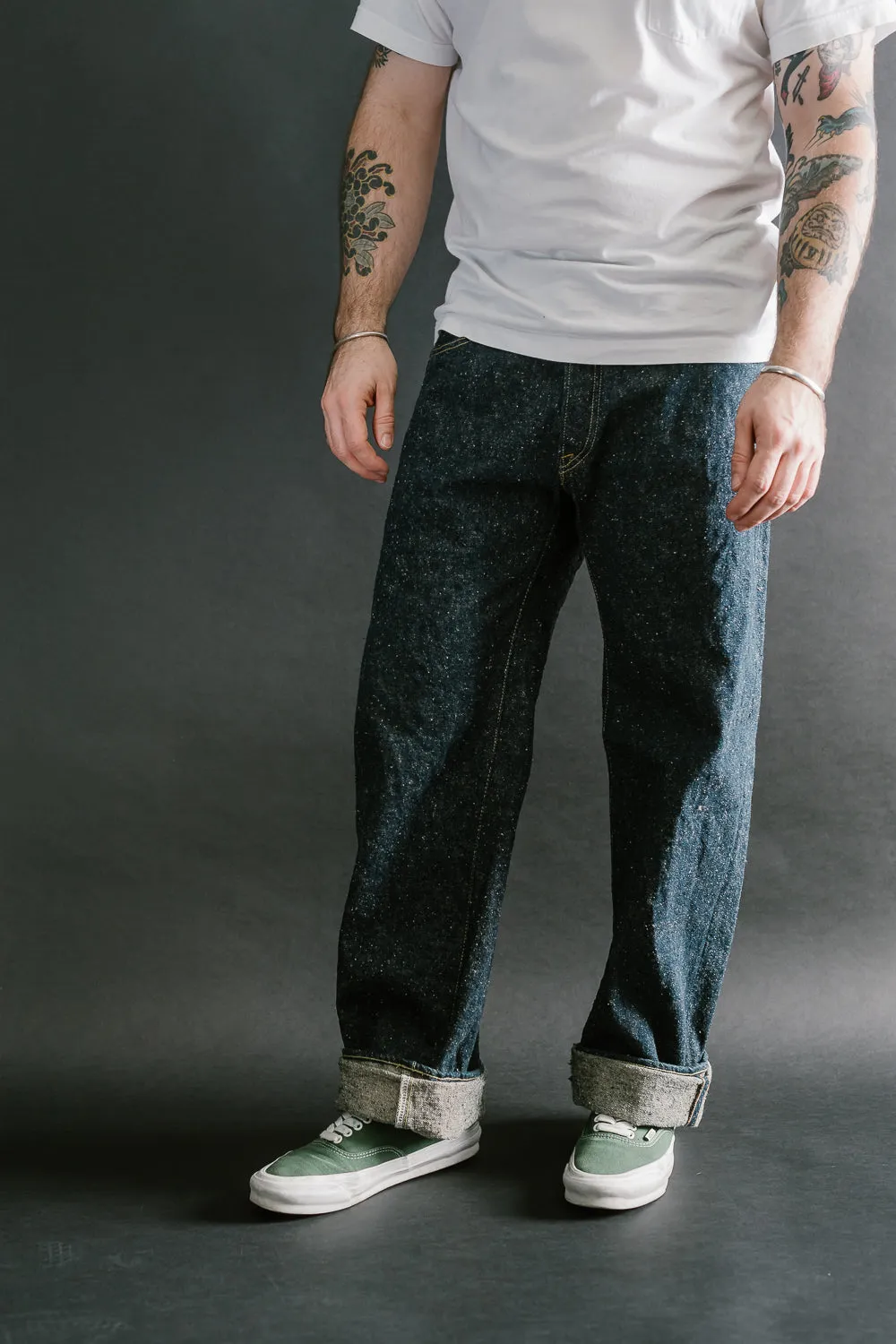 200-CCD-KB - 15oz "Crushed Concrete Kabuki" Selvedge Denim - Wide Straight