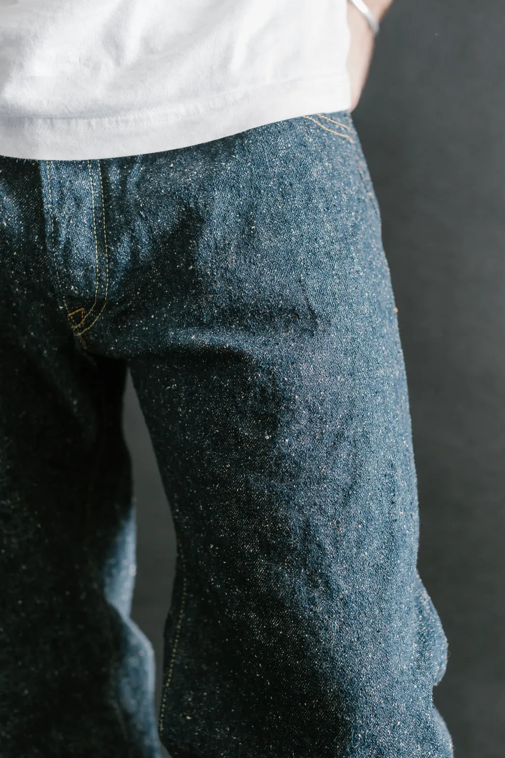200-CCD-KB - 15oz "Crushed Concrete Kabuki" Selvedge Denim - Wide Straight