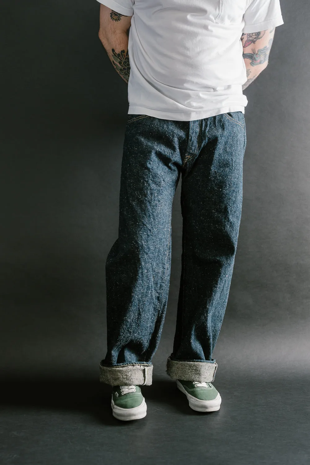 200-CCD-KB - 15oz "Crushed Concrete Kabuki" Selvedge Denim - Wide Straight