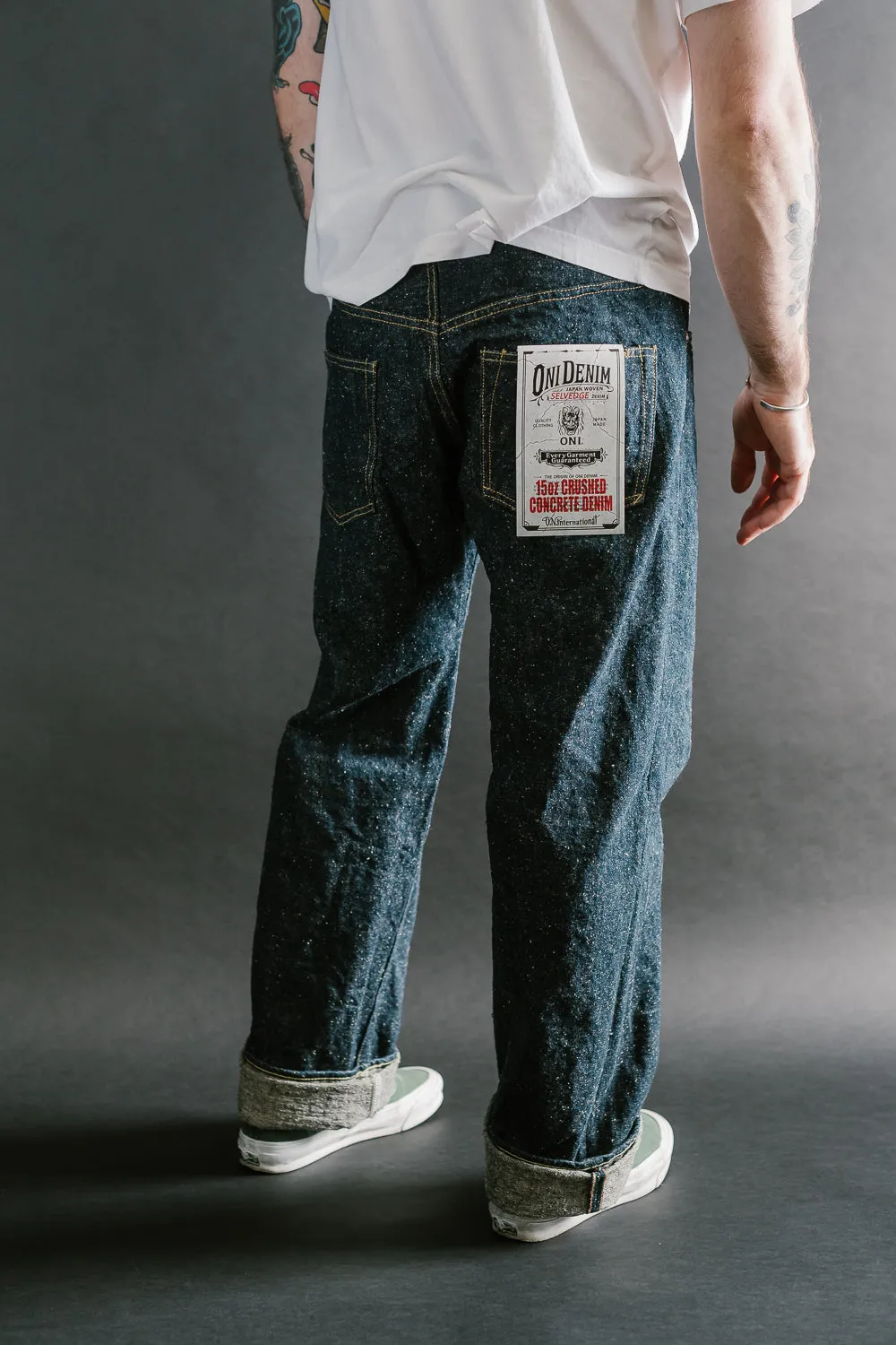 200-CCD-KB - 15oz "Crushed Concrete Kabuki" Selvedge Denim - Wide Straight