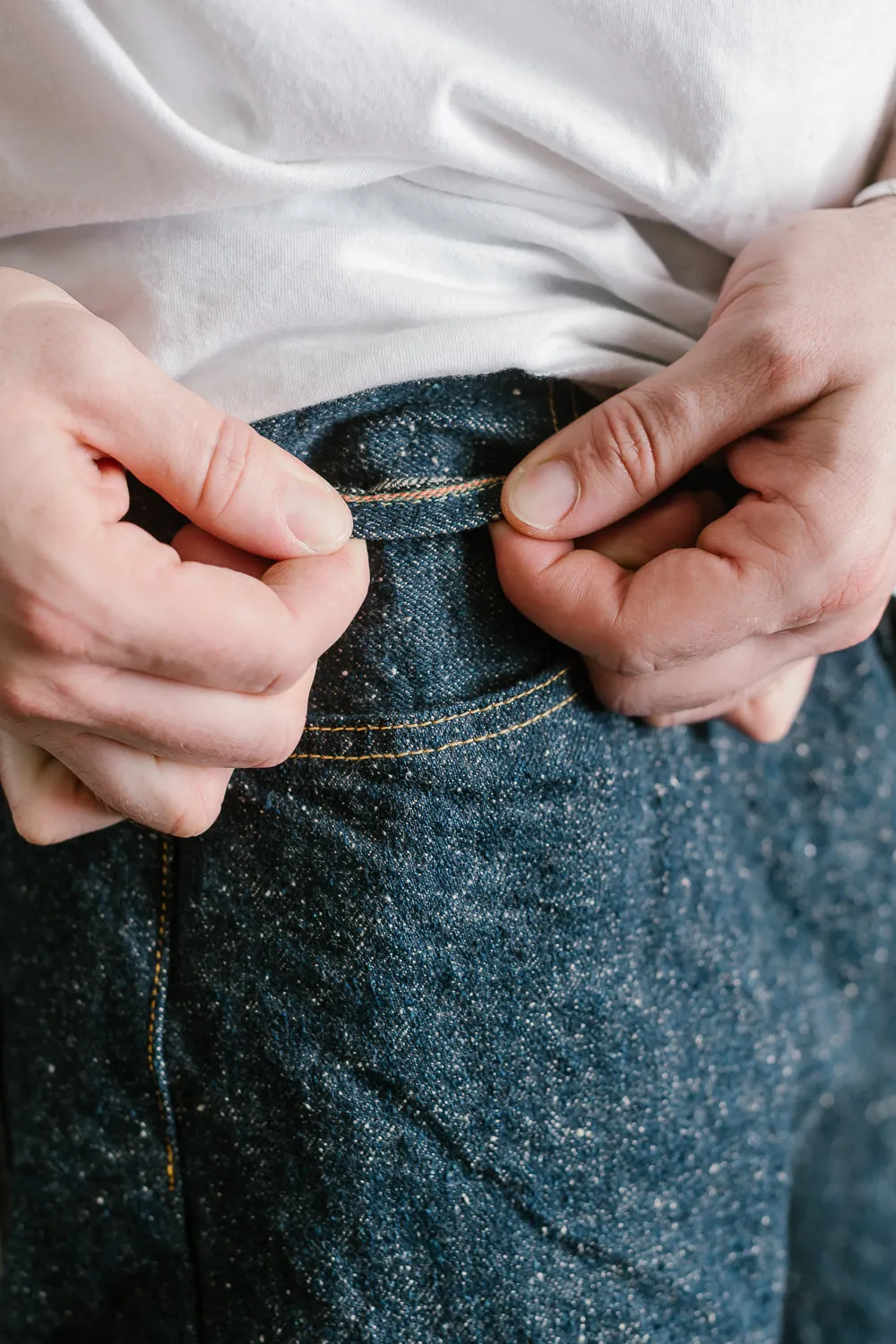200-CCD-KB - 15oz "Crushed Concrete Kabuki" Selvedge Denim - Wide Straight