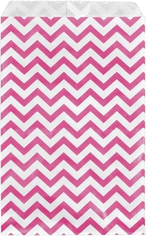 200 pcs Pink Chevron Paper Gift Bags Shopping Sales Tote Bags 6 x 9 Zig Zag Design-Caddy Bay Collection