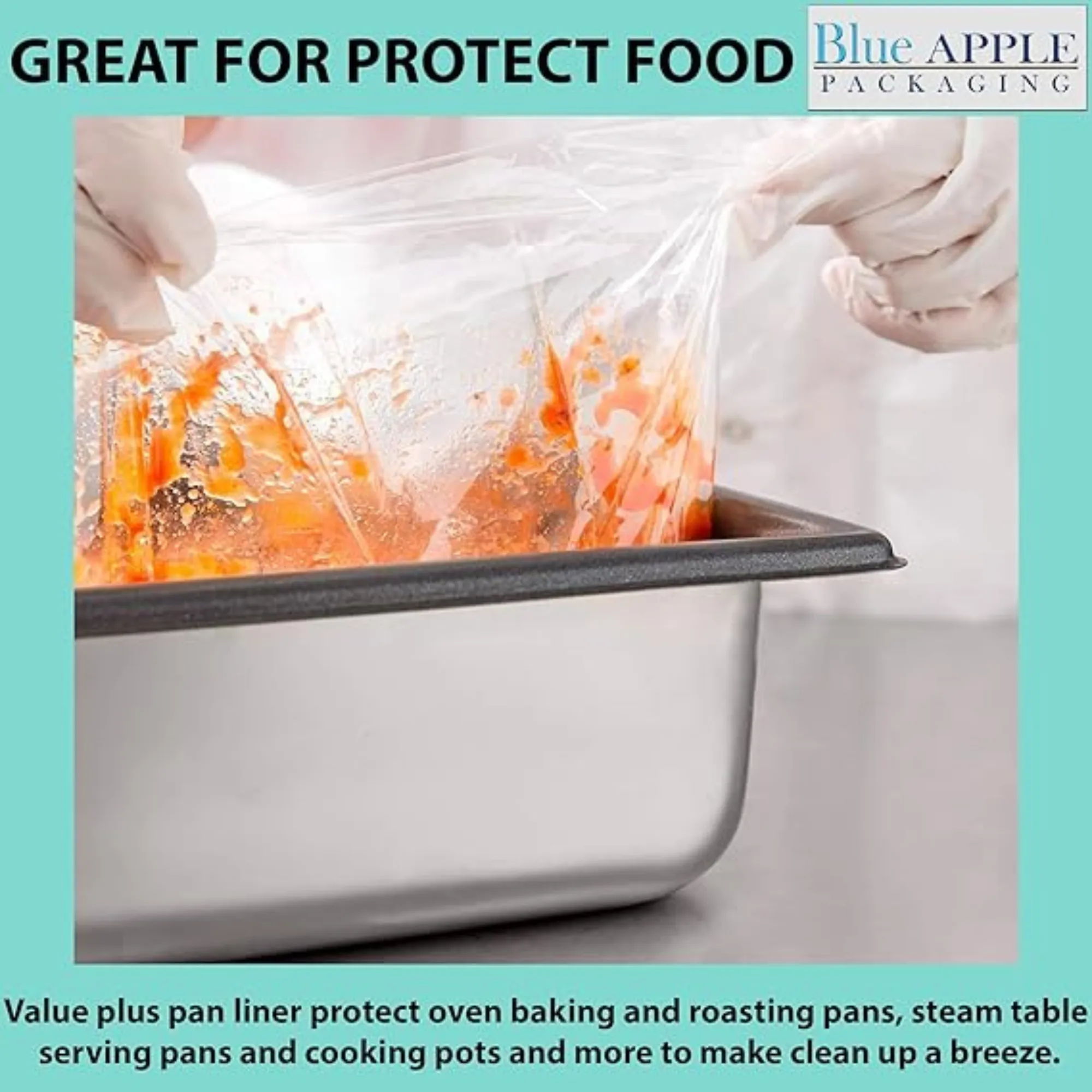 20.5X28.5 inches Poly Pan Liners 0.8 Mil Full Pan Sheet PTL