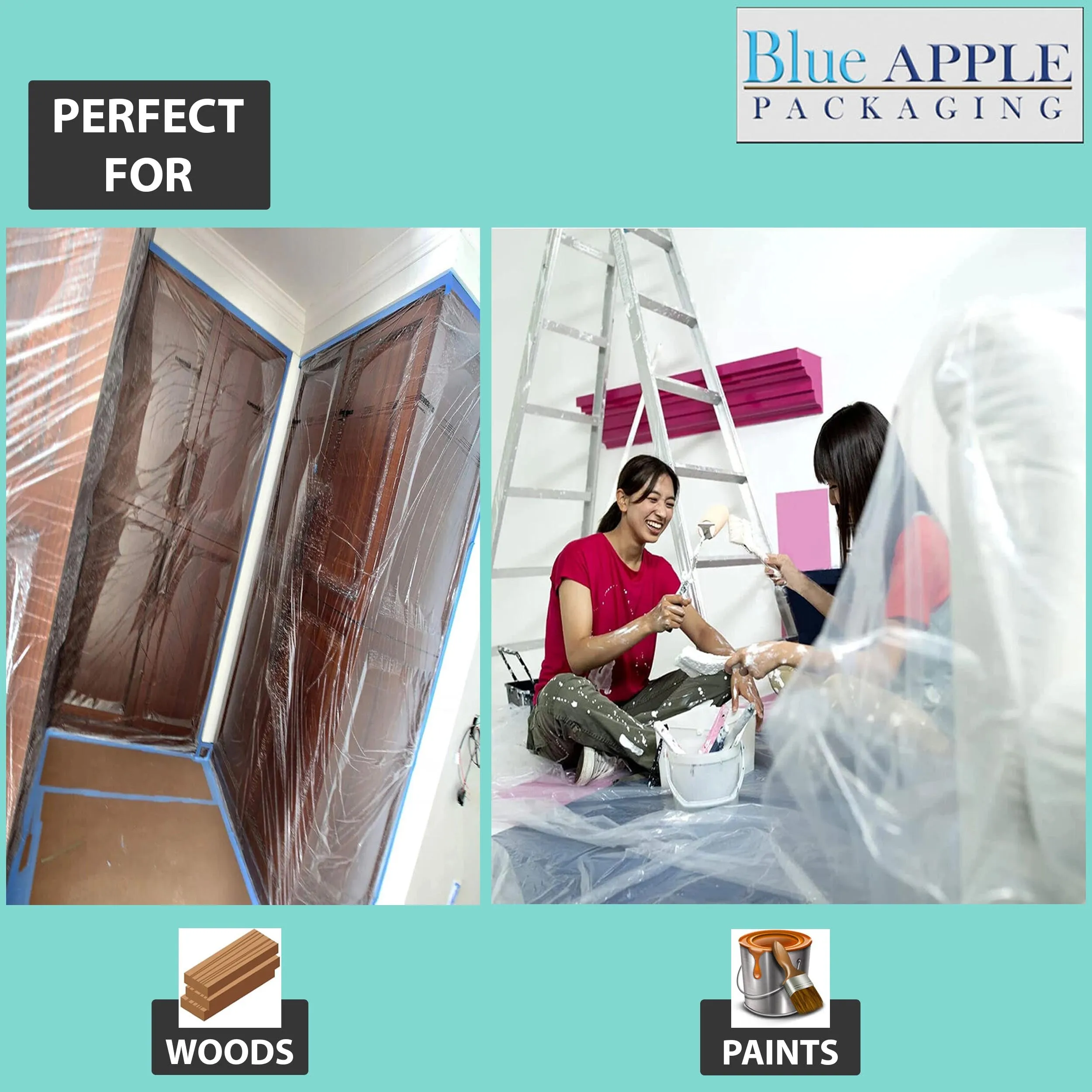 20ftX100ft Clear Poly Tarp 6 Mil Low Density LDPE 1 Roll
