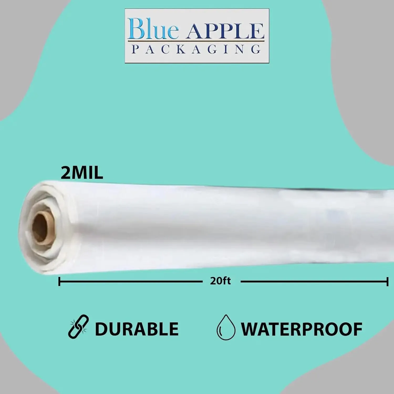 20ftX200ft Clear Poly Tarp 2 Mil Low Density LDPE 1 Roll