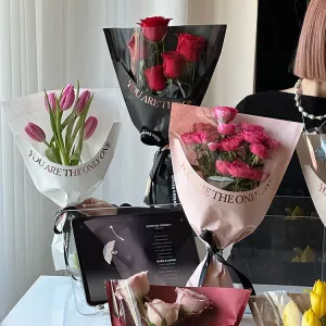 20pcs Kraft Paper Bouquet Bags Flower Sleeves