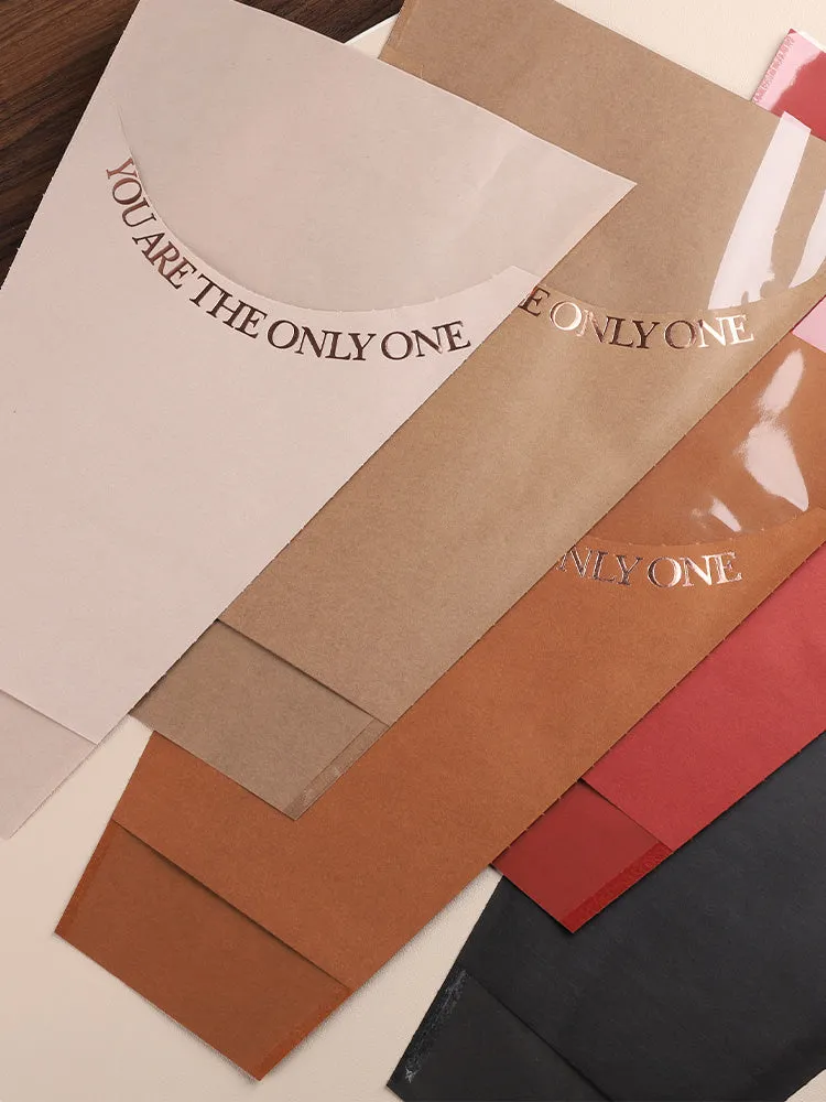 20pcs Kraft Paper Bouquet Bags Flower Sleeves