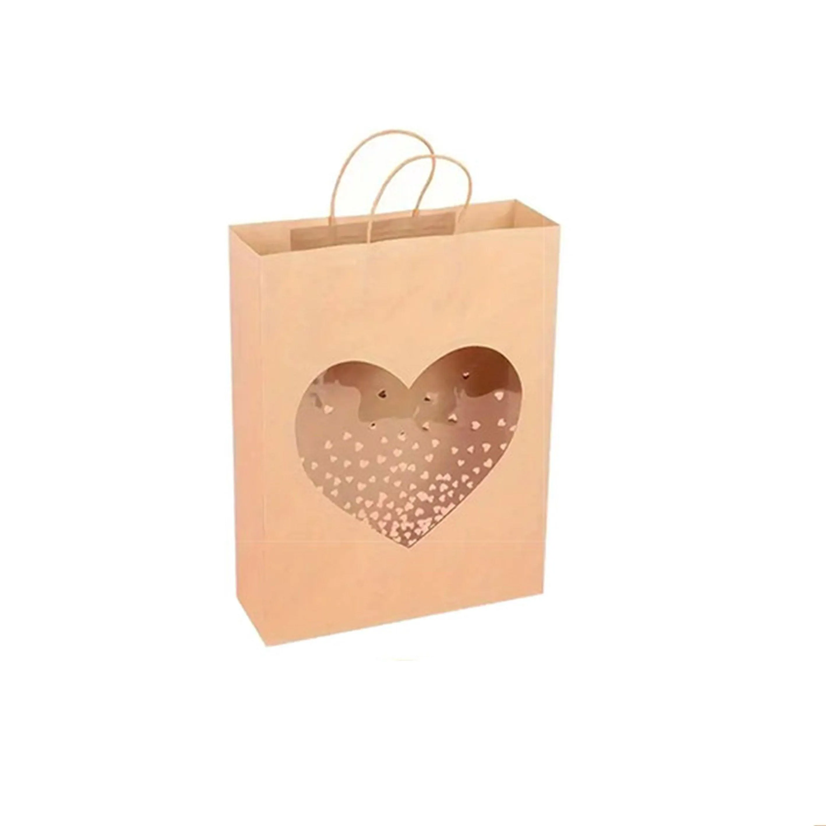 20pcs Medium 26x32x12cm Kraft Paper Gift Tote Bag for Presents and Shopping