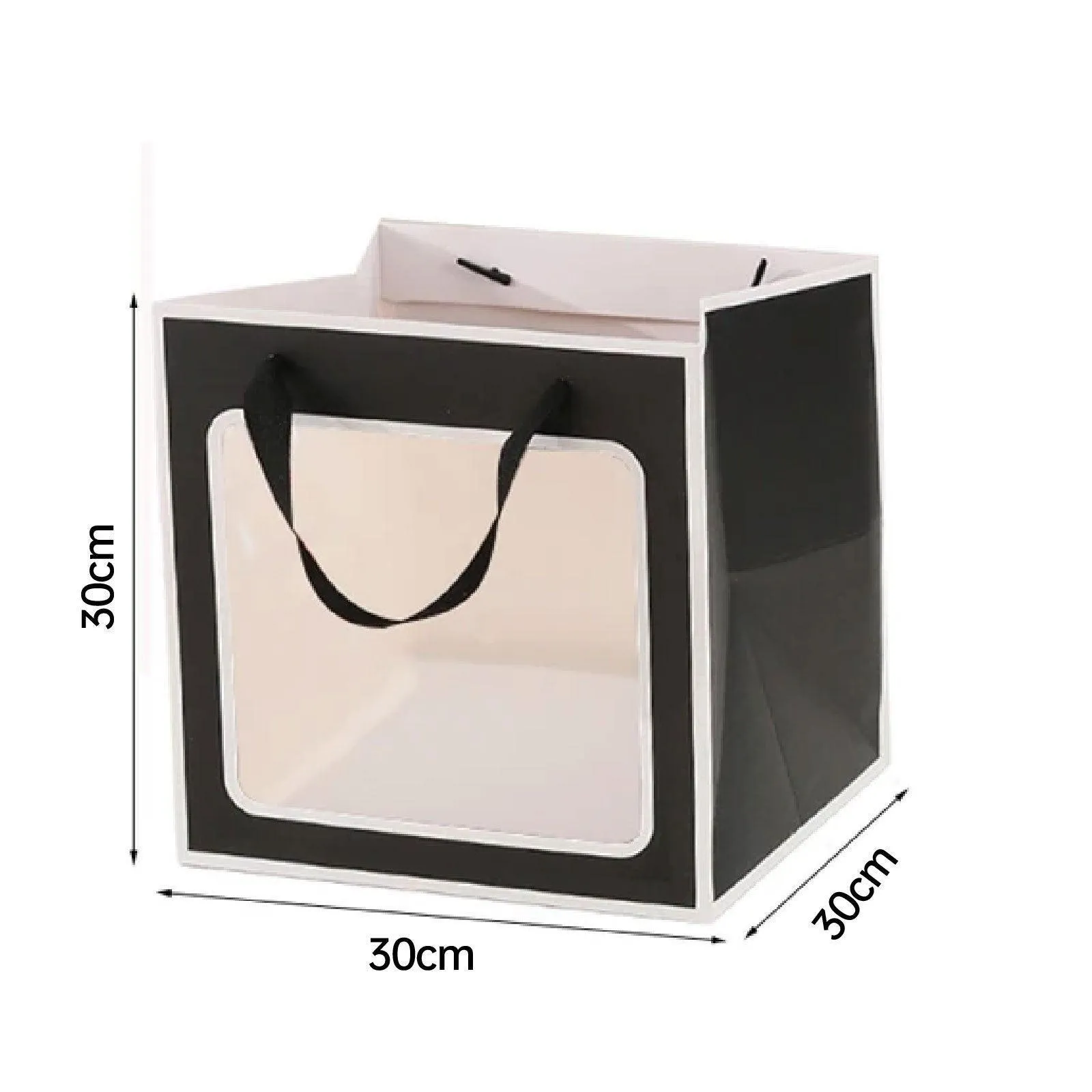 20PCS Open Window for Flower Doll Wedding Gift Transparent Square Packaging Bag