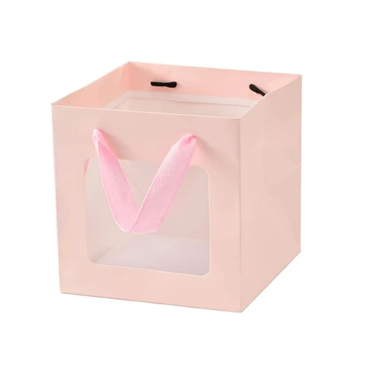 20PCS Open Window for Flower Doll Wedding Gift Transparent Square Packaging Bag