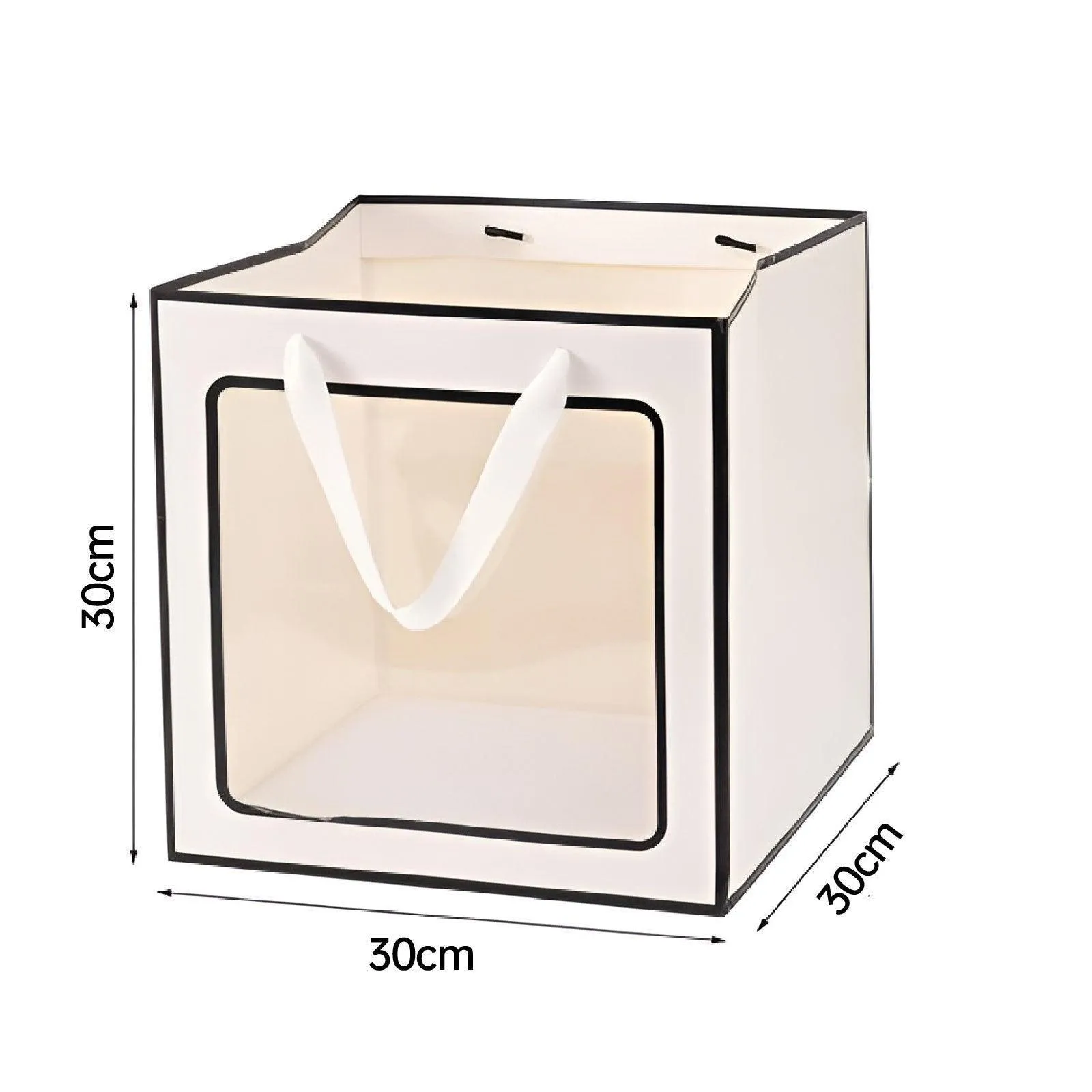 20PCS Open Window for Flower Doll Wedding Gift Transparent Square Packaging Bag