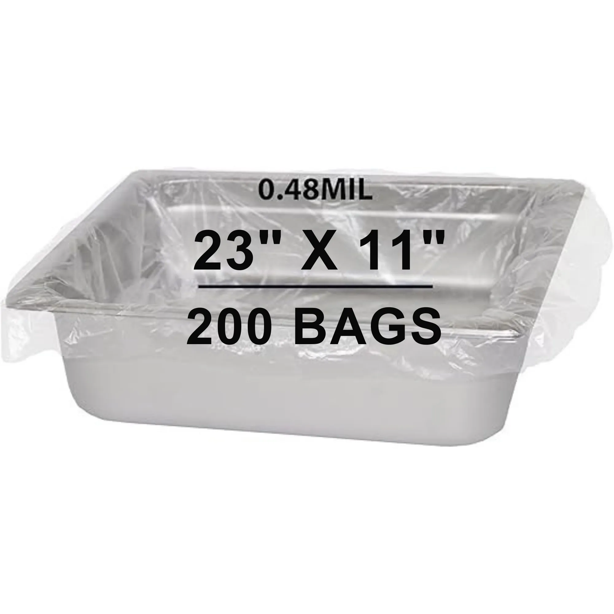 23X11 inches Poly Pan Liners 0.48 Mil Half Pan Shallow PTL