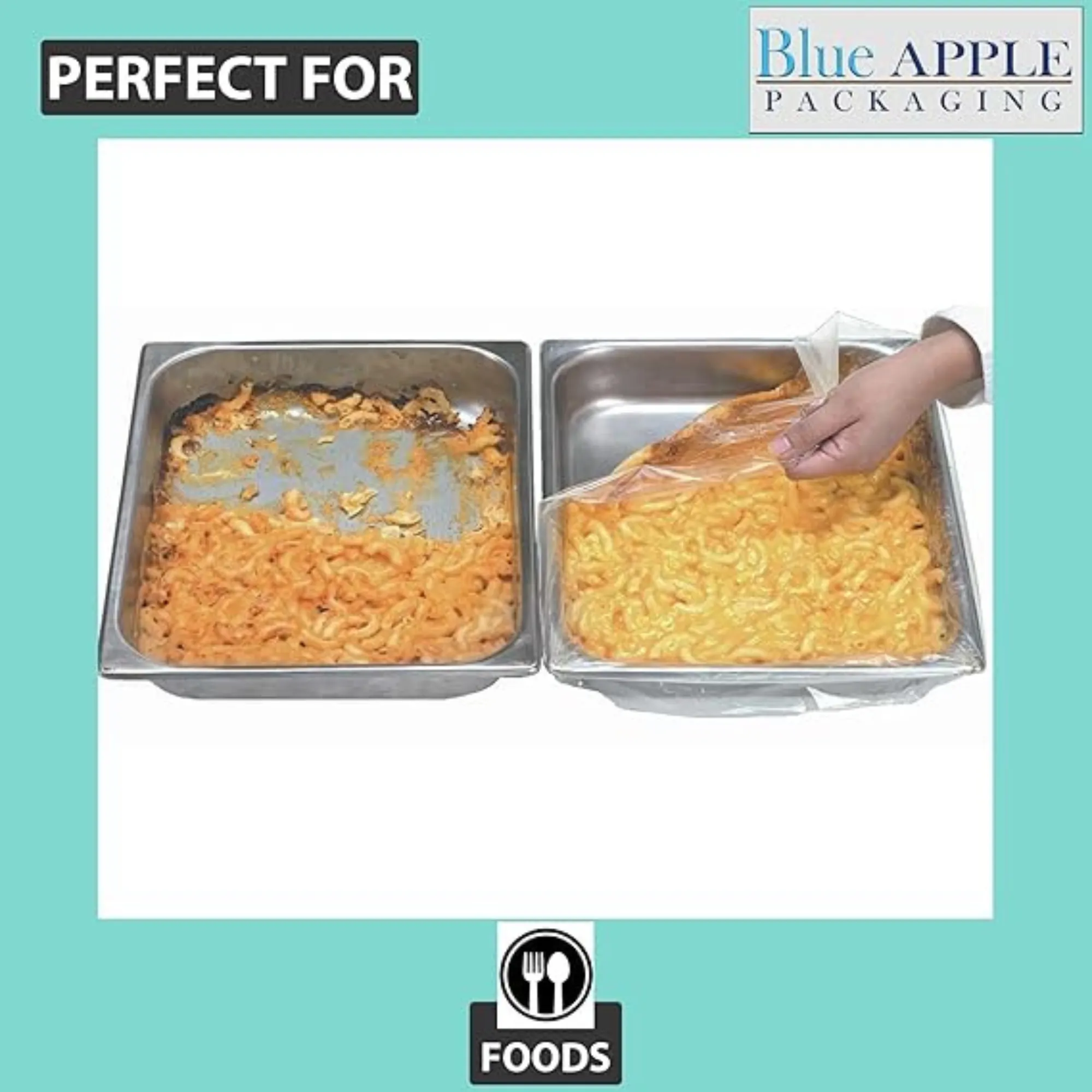 23X14 inches Poly Pan Liners 0.8 Mil Deep Half Pan PTL