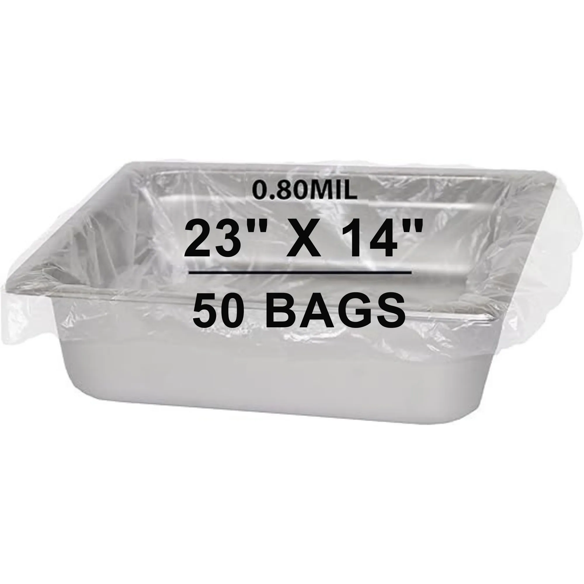 23X14 inches Poly Pan Liners 0.8 Mil Deep Half Pan PTL
