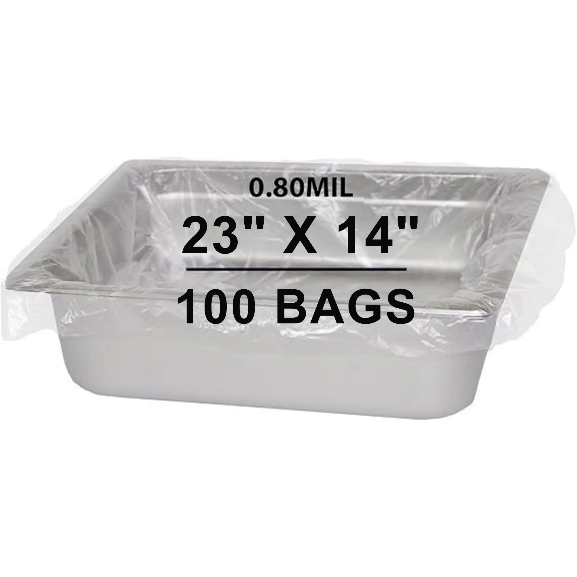 23X14 inches Poly Pan Liners 0.8 Mil Deep Half Pan PTL