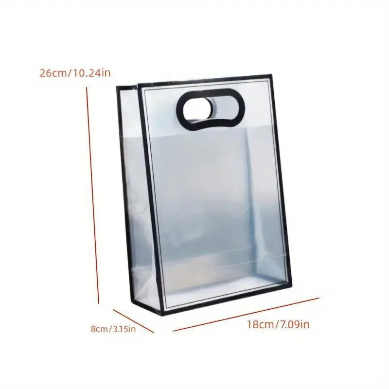 25pcs Transparent PVC Handbag for Wedding Festival Candy Gift Packaging Bag