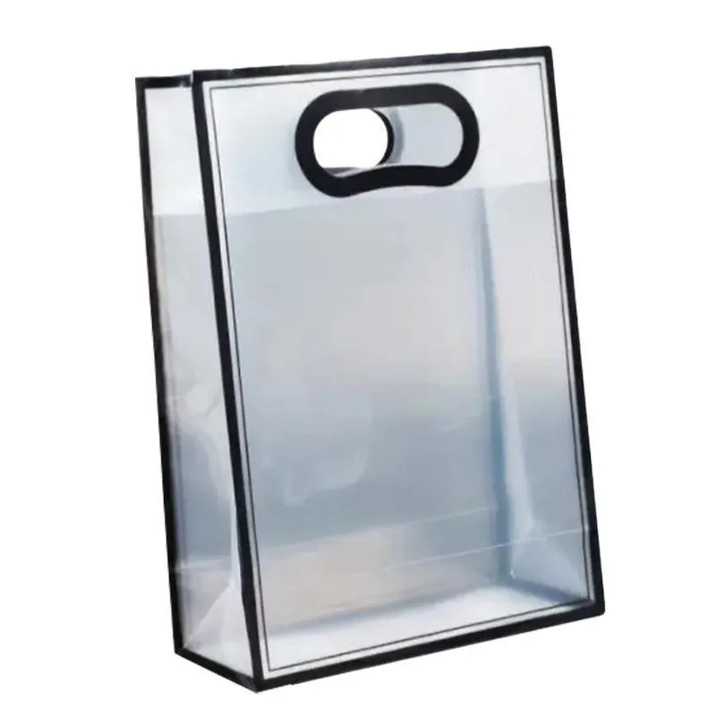 25pcs Transparent PVC Handbag for Wedding Festival Candy Gift Packaging Bag