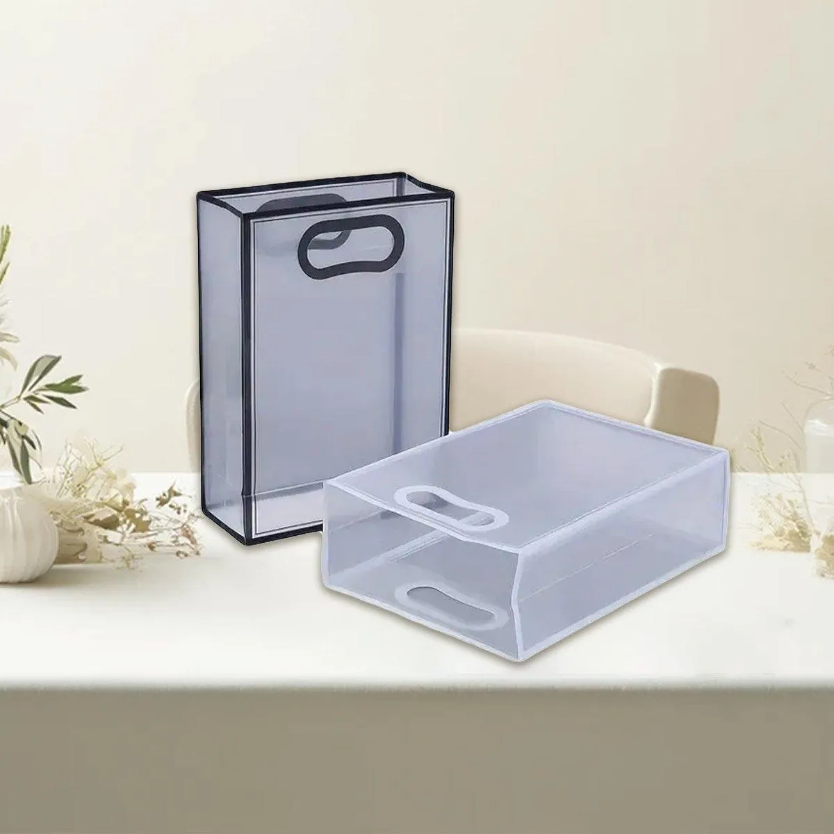 25pcs Transparent PVC Handbag for Wedding Festival Candy Gift Packaging Bag