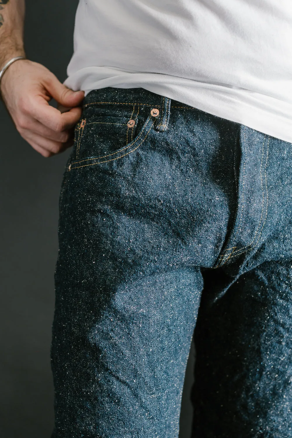 288-CCD-KB - 15oz "Crushed Concrete Kabuki" Selvedge Denim - Classic Straight