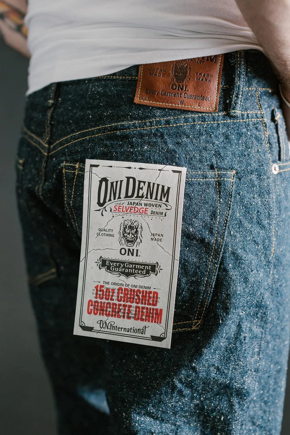 288-CCD-KB - 15oz "Crushed Concrete Kabuki" Selvedge Denim - Classic Straight