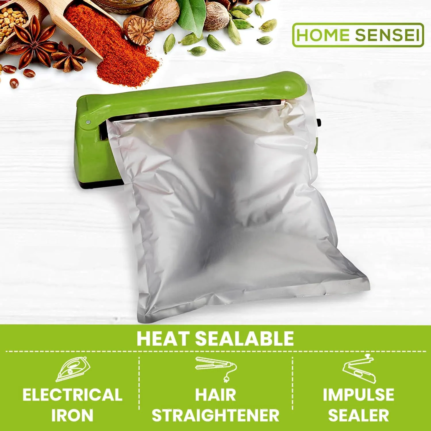 30 Mylar Bags for Food Storage 1 Gallon - Extra Thick 15 Mil - Long Term & Food Grade - Mylar Bags with Oxygen Absorbers 400cc- Zipper, Resealable, Stand-up Gousset - Bolsas Mylar con Abosrbentes